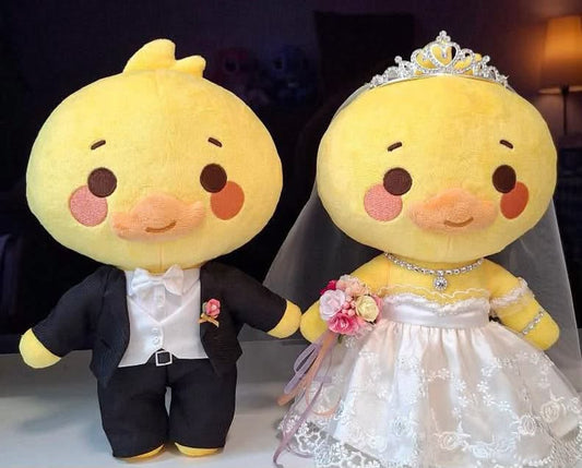 得得 (Duck Duck) 西式結婚公仔（一對）